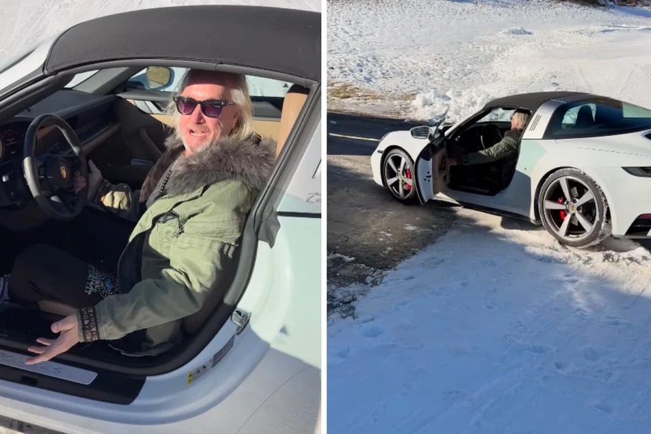 Der Grund macht sprachlos: Robert Geiss versenkt 130.000-Euro-Porsche im Schnee